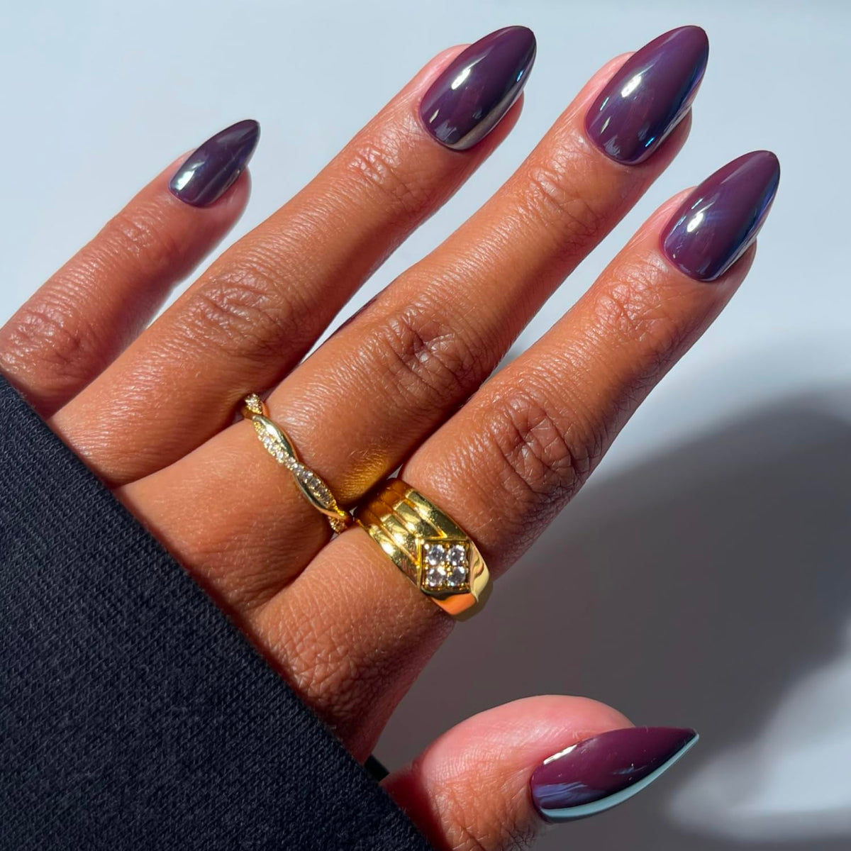 Glamnetic Halloween Press On Nails, Short Almond Glazed, October Nights