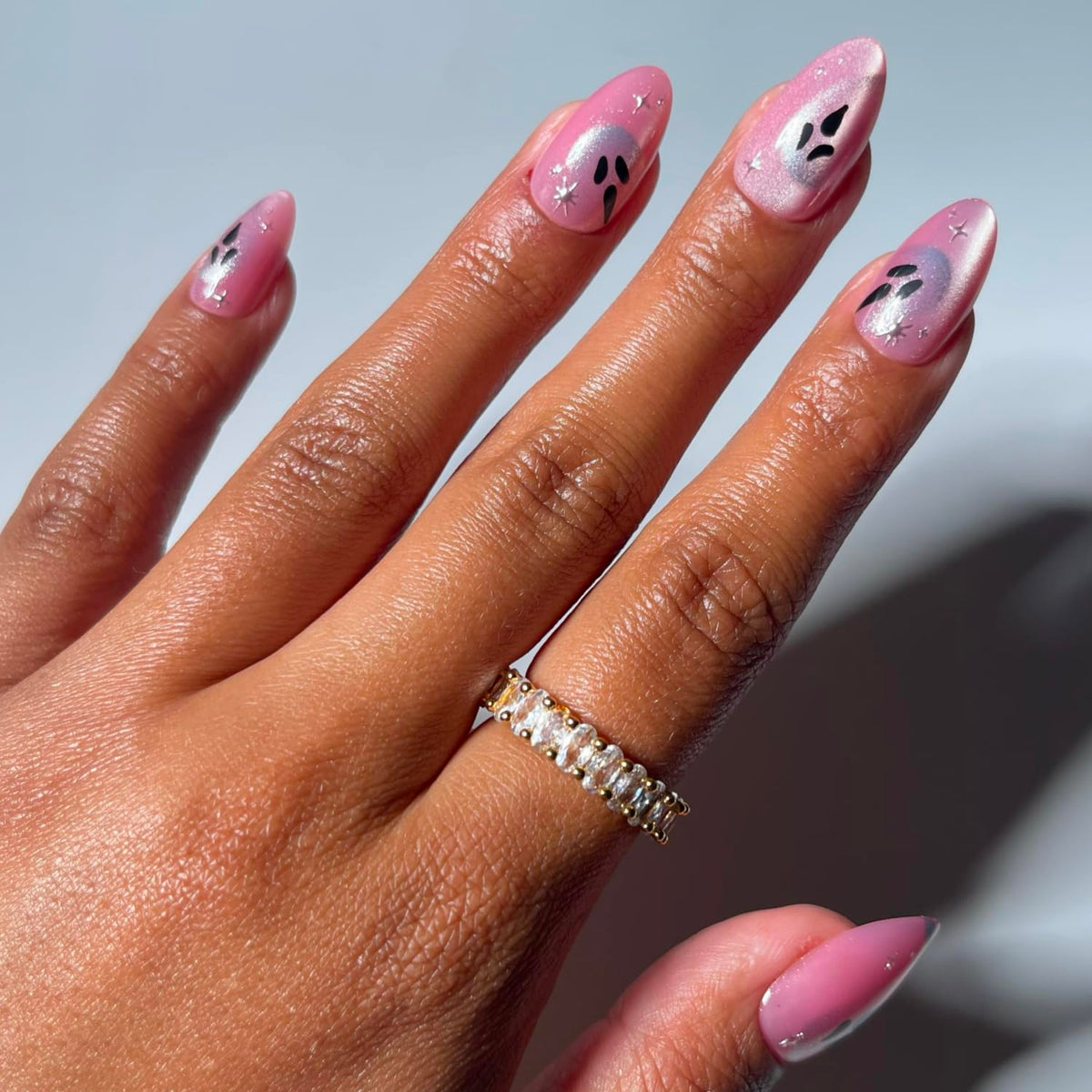 Glamnetic Halloween Press On Nails, Short Almond Glazed, October Nights