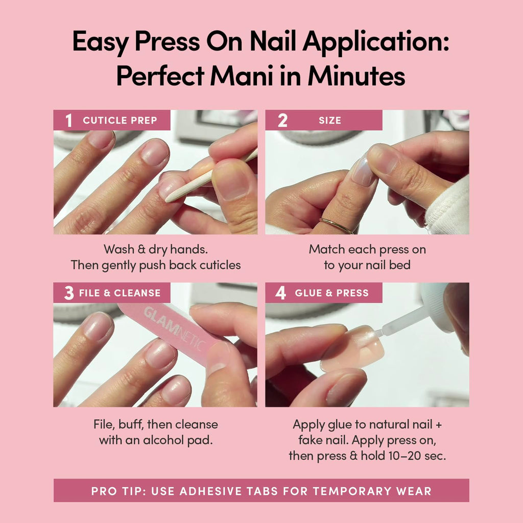 Glamnetic Halloween Press On Nails, Short Almond Glazed, October Nights