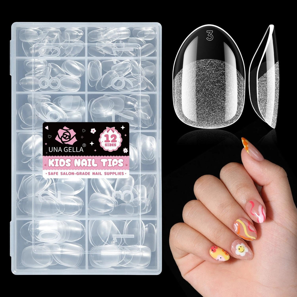 UNA GELLA 20ml*2PCS Nail Glue Remover for Press on, Multi-Functional Pinpoint Glue Remover Fast Removal Gentle Non-Acetone with Crystal Sticks for Nails Polish False Acrylic Nail Tips Home DIY