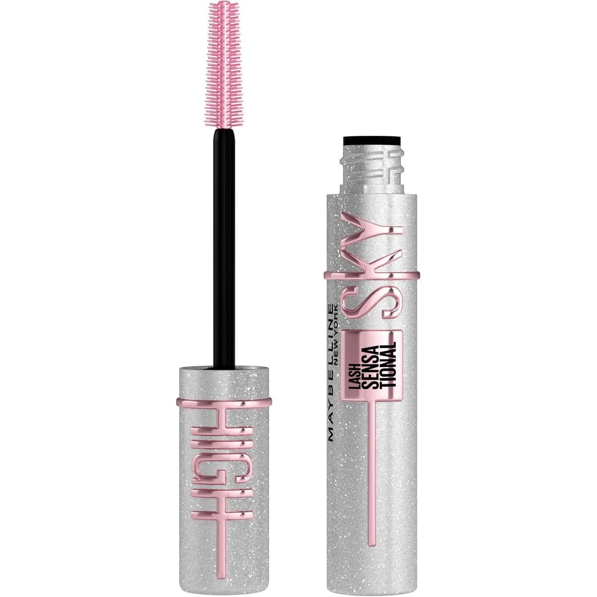 Maybelline Lash Sensational Sky High Washable Mascara Makeup, Volumizing, Lengthening, Defining, Curling, Multiplying, Buildable Formula, Blackest Black, 1 Count