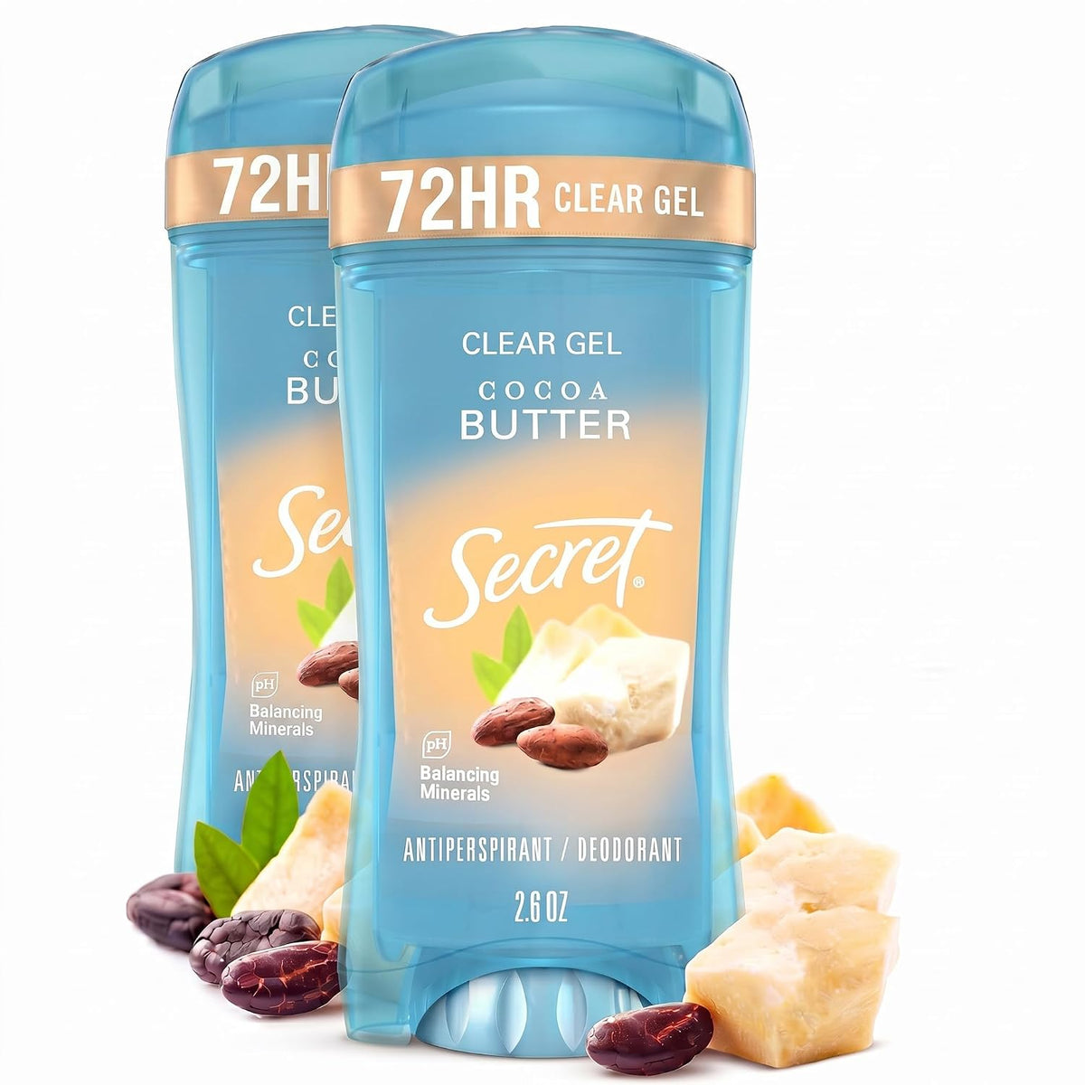Secret Fresh Antiperspirant Deodorant for Women, 72hr Breathable Sweat & Odor Protection, Instant Freshness & Gentle, PH Balancing Minerals, Clear Gel, Relaxing Lavender Scent, 2.6 oz