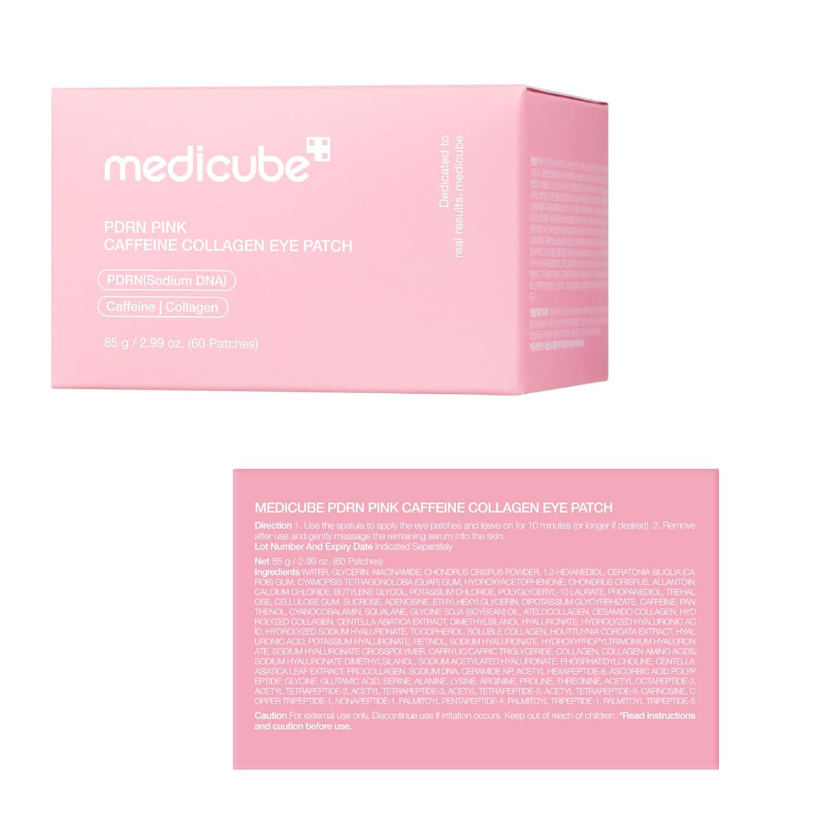 medicube Hydrogel Eye Patches with PDRN, Caffeine & Collagen (60 Counts)
