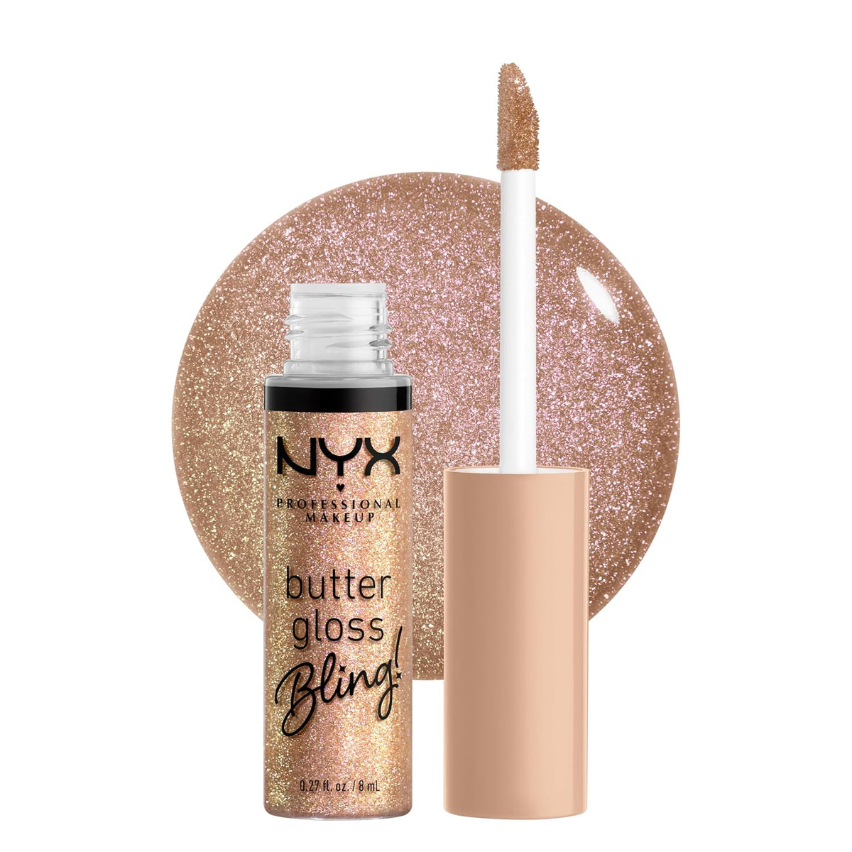 NYX PROFESSIONAL MAKEUP Butter Gloss, Non-Sticky Lip Gloss - Sugar Glass ,Clear