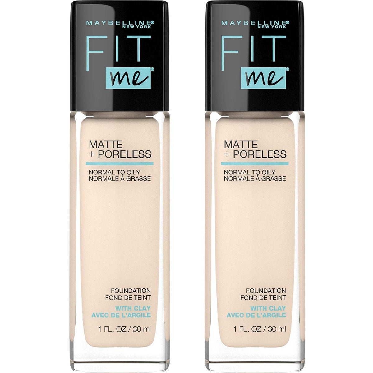 Maybelline Fit Me Matte + Poreless Liquid Oil-Free Foundation Makeup, Toffee, 1 Count (Packaging May Vary)