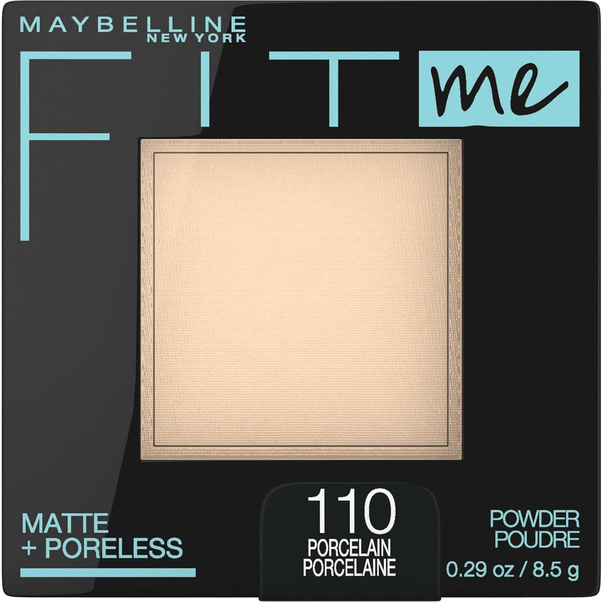 Maybelline Fit Me Matte + Poreless Pressed Face Powder Makeup & Setting Powder, Natural Beige, 1 Count