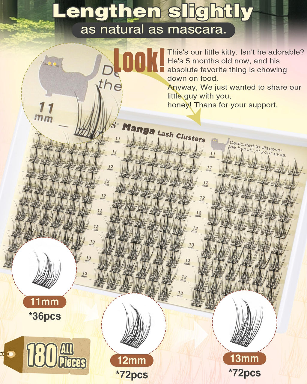 Goddvenus Lash Clusters Kit Wispy Eyelash Clusters Lashes Natural DIY Lash Extension Kit 10-16mm Cluster Eyelash Extensions Kit 300pcs C Curl Individual Lashes Cluster Eyelash (With Tweezers)