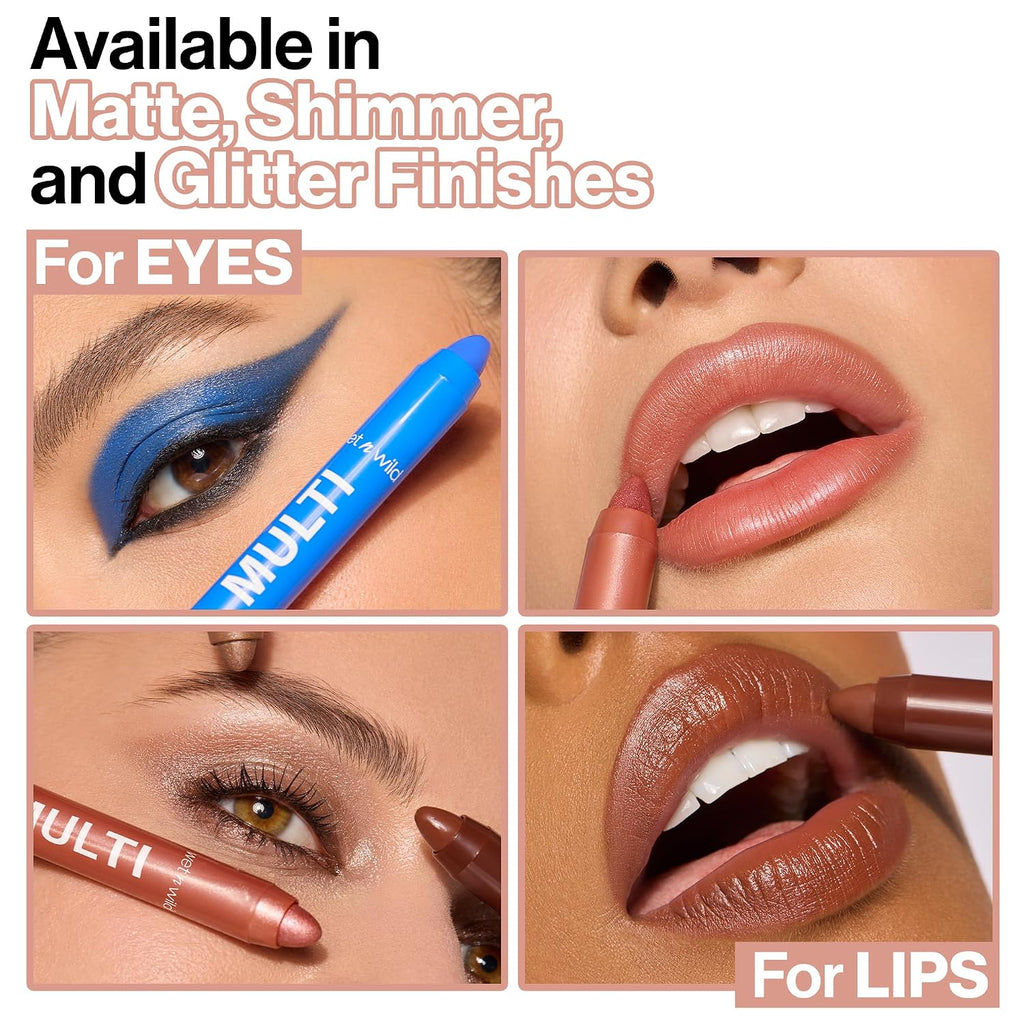 wet n wild Color Icon Cream Eyeliner Eyeshadow Multi-Stick, Moisturizing, Nourishing Velvety Cream-to-Powder Buildable & Blendable Formula, Cruelty-Free & Vegan - Brown Sugar