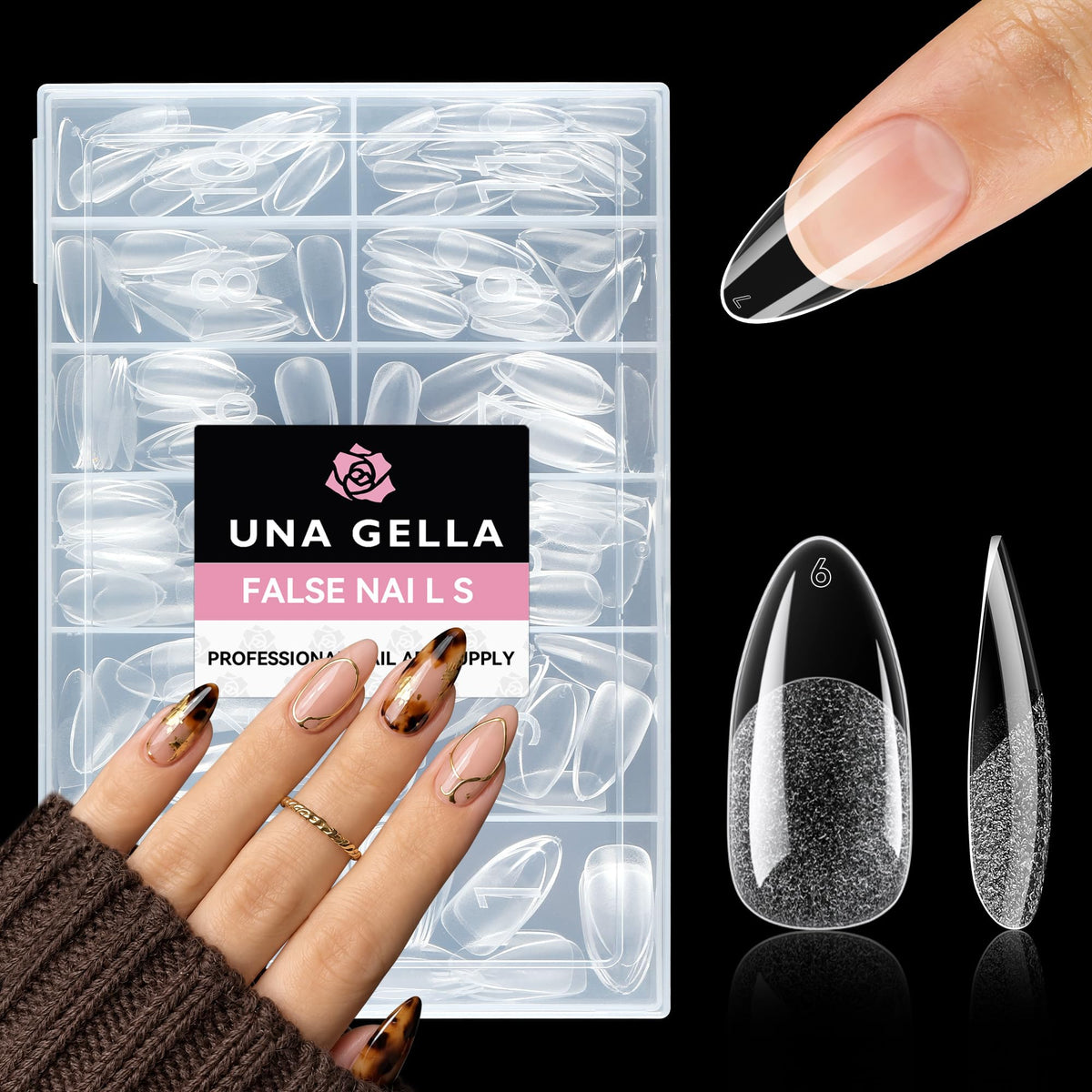UNA GELLA 20ml*2PCS Nail Glue Remover for Press on, Multi-Functional Pinpoint Glue Remover Fast Removal Gentle Non-Acetone with Crystal Sticks for Nails Polish False Acrylic Nail Tips Home DIY