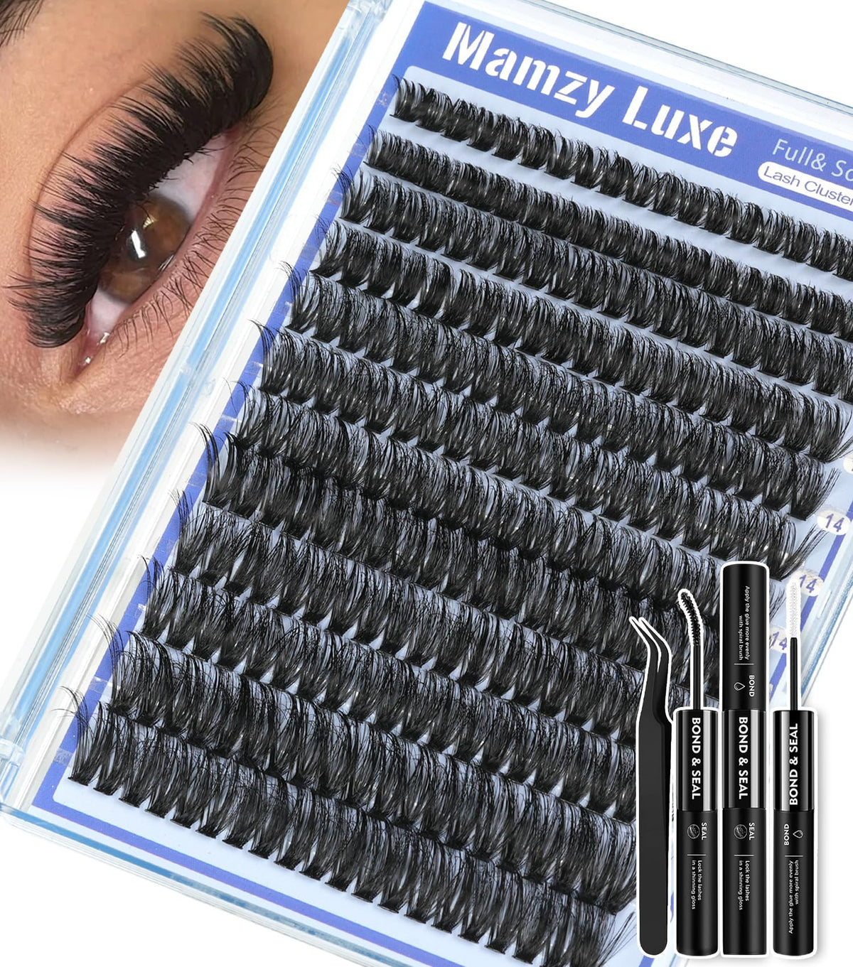 Lash Clusters Wispy 80D Eyelash Clusters 10-18mm Fluff Cluster Eyelash Extensions D Curl No Plastic Feel Individual Lashes Extension 240 Pcs Versatile False Eyelashes Clusters