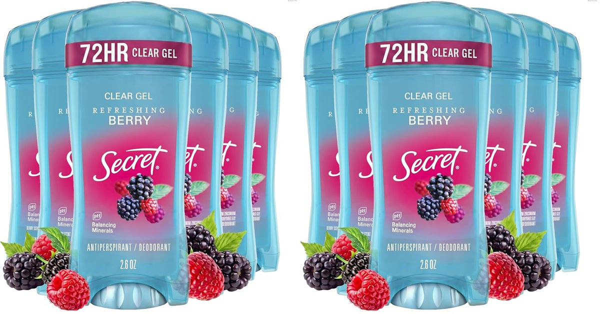 Secret Fresh Antiperspirant Deodorant for Women, 72hr Breathable Sweat & Odor Protection, Instant Freshness & Gentle, PH Balancing Minerals, Clear Gel, Relaxing Lavender Scent, 2.6 oz