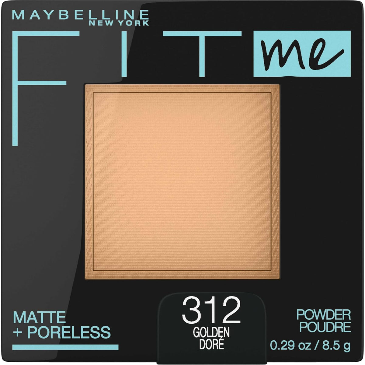 Maybelline Fit Me Matte + Poreless Pressed Face Powder Makeup & Setting Powder, Natural Beige, 1 Count