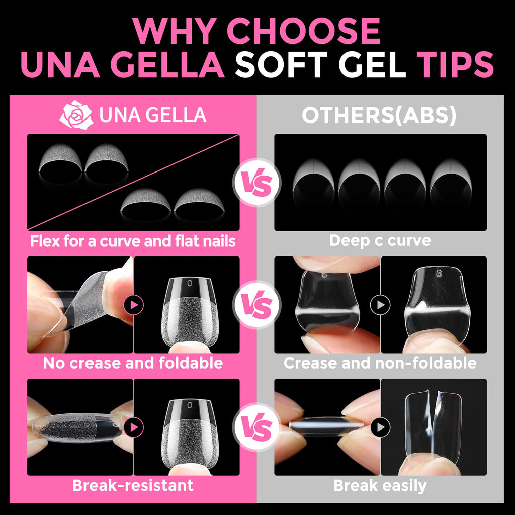 UNA GELLA 20ml*2PCS Nail Glue Remover for Press on, Multi-Functional Pinpoint Glue Remover Fast Removal Gentle Non-Acetone with Crystal Sticks for Nails Polish False Acrylic Nail Tips Home DIY