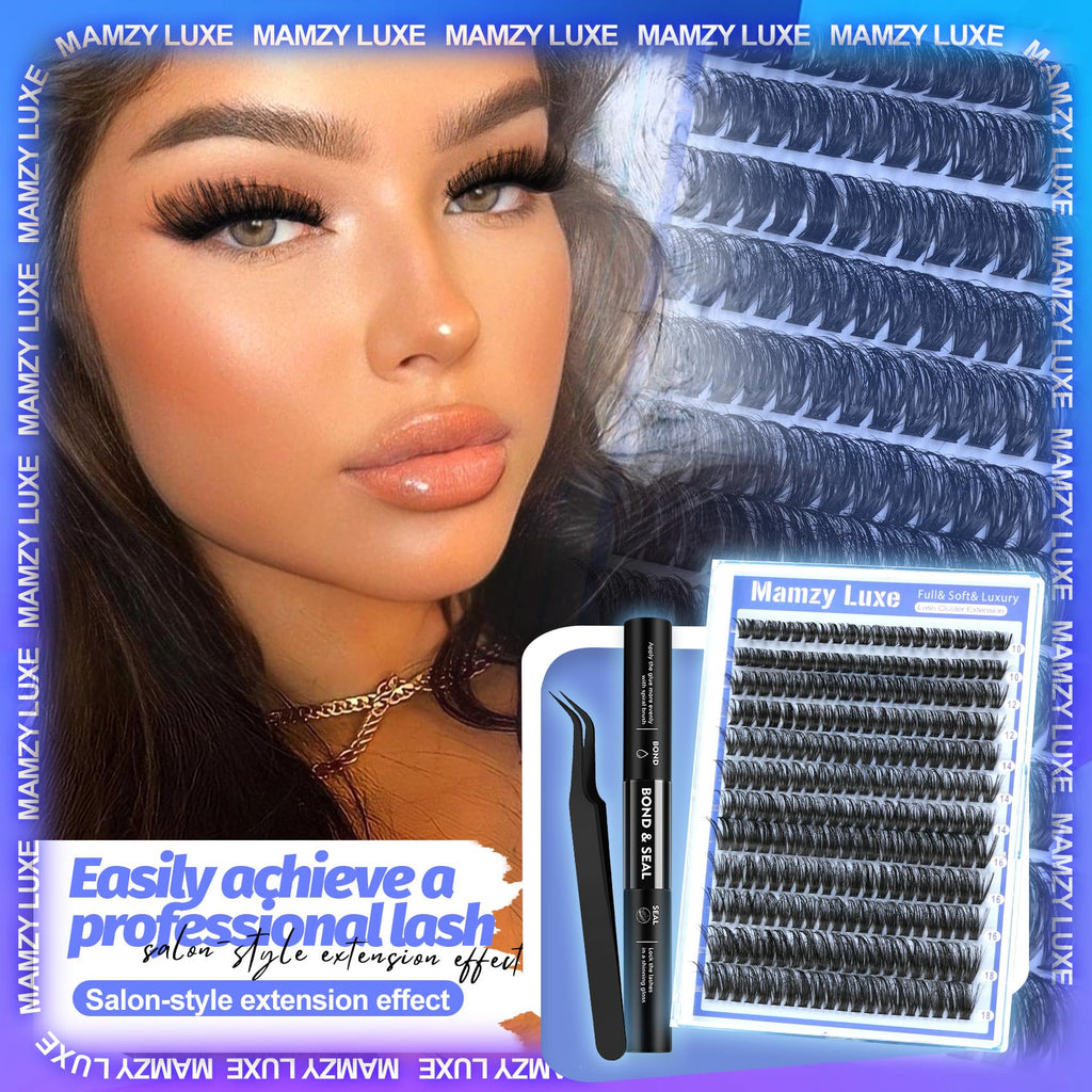 Lash Clusters Wispy 80D Eyelash Clusters 10-18mm Fluff Cluster Eyelash Extensions D Curl No Plastic Feel Individual Lashes Extension 240 Pcs Versatile False Eyelashes Clusters
