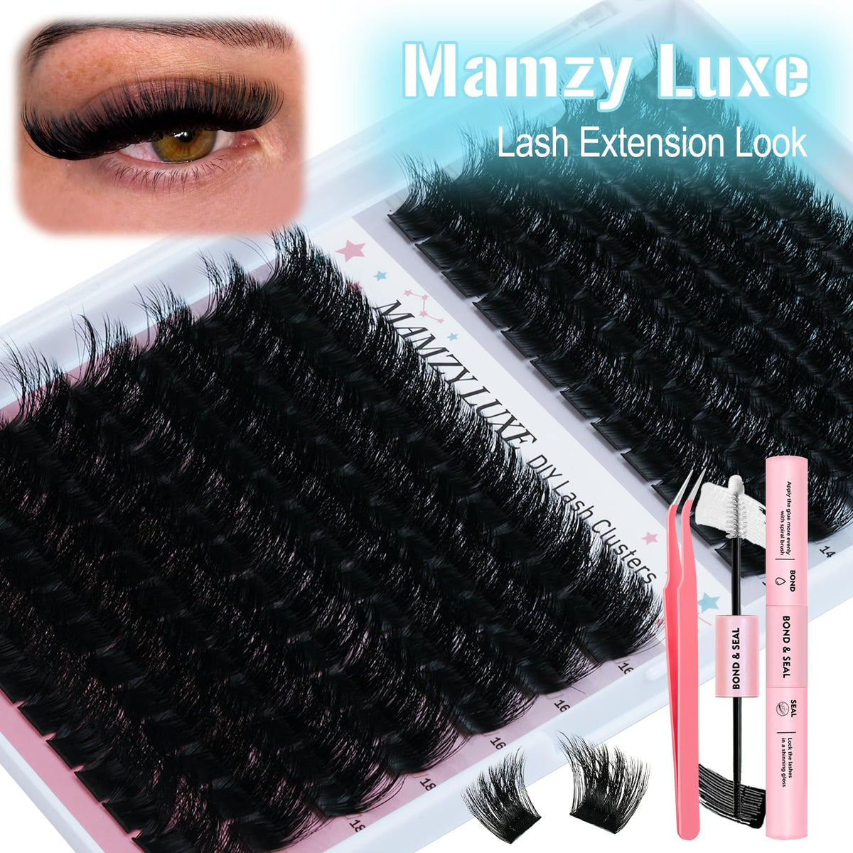 Lash Clusters Wispy 80D Eyelash Clusters 10-18mm Fluff Cluster Eyelash Extensions D Curl No Plastic Feel Individual Lashes Extension 240 Pcs Versatile False Eyelashes Clusters