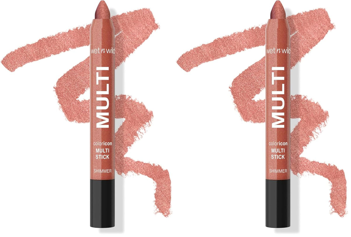 wet n wild Color Icon Cream Eyeliner Eyeshadow Multi-Stick, Moisturizing, Nourishing Velvety Cream-to-Powder Buildable & Blendable Formula, Cruelty-Free & Vegan - Brown Sugar