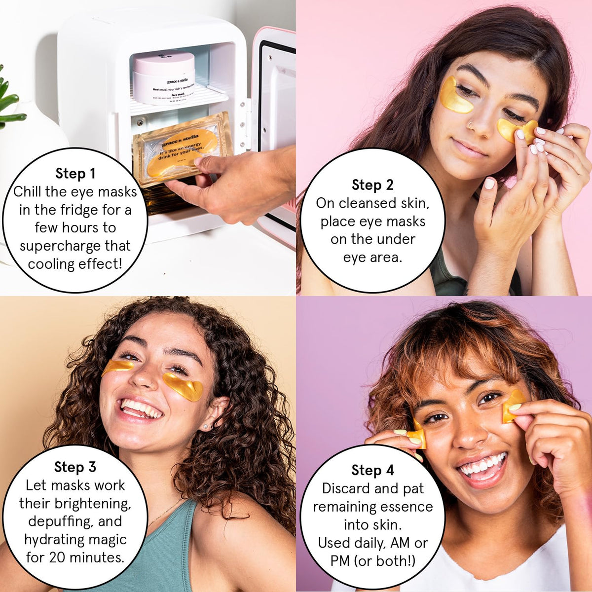 grace & stella Award Winning Eye Patches for Puffy Eyes - Birthday Gifts for Women - Under Eye Mask for Dark Circles and Undereye Bags - Gifts for Mom - Vegan Cruelty-Free Self Care (24 Pairs, Gold)