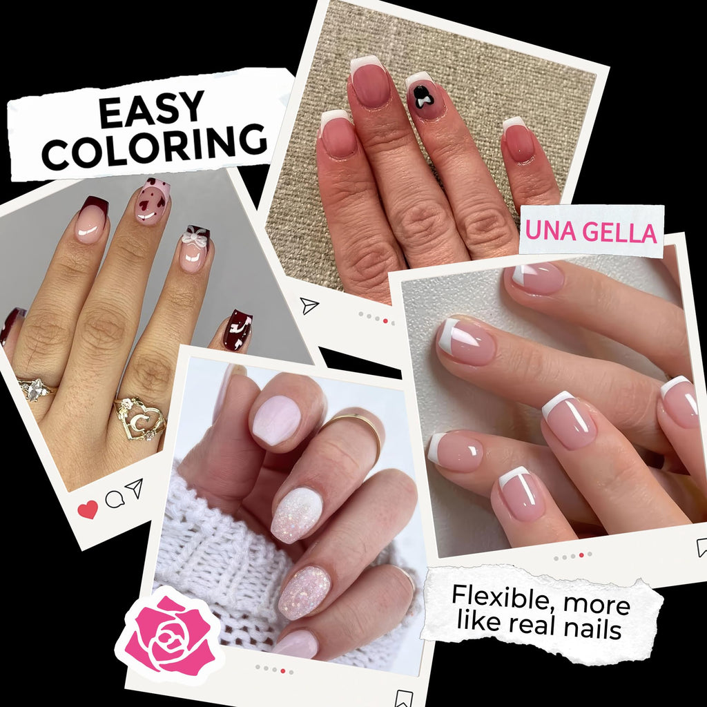 UNA GELLA 20ml*2PCS Nail Glue Remover for Press on, Multi-Functional Pinpoint Glue Remover Fast Removal Gentle Non-Acetone with Crystal Sticks for Nails Polish False Acrylic Nail Tips Home DIY