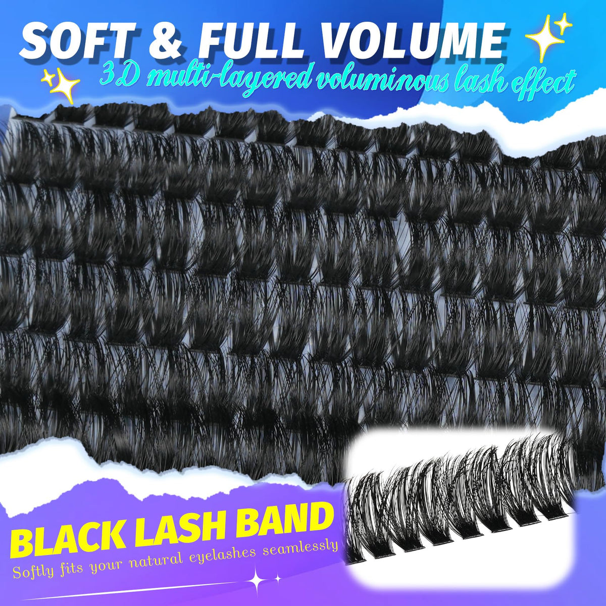 Lash Clusters Wispy 80D Eyelash Clusters 10-18mm Fluff Cluster Eyelash Extensions D Curl No Plastic Feel Individual Lashes Extension 240 Pcs Versatile False Eyelashes Clusters