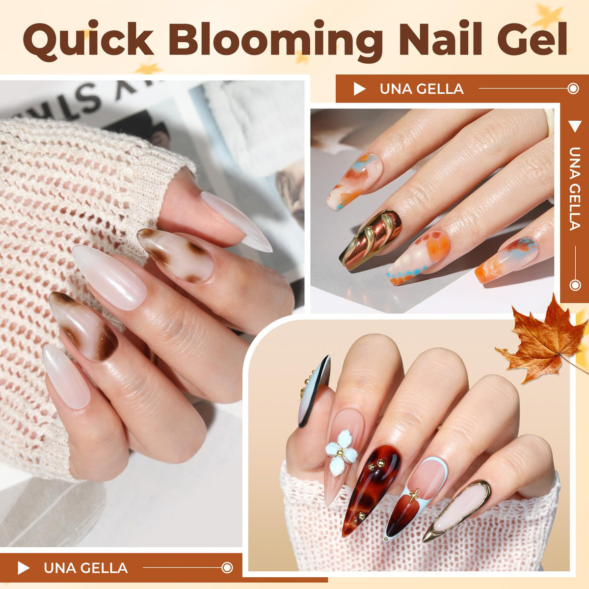 UNA GELLA 20ml*2PCS Nail Glue Remover for Press on, Multi-Functional Pinpoint Glue Remover Fast Removal Gentle Non-Acetone with Crystal Sticks for Nails Polish False Acrylic Nail Tips Home DIY