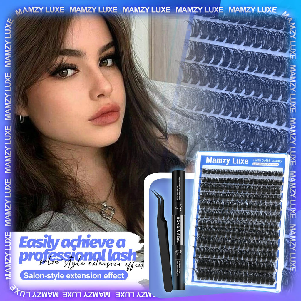 Lash Clusters Wispy 80D Eyelash Clusters 10-18mm Fluff Cluster Eyelash Extensions D Curl No Plastic Feel Individual Lashes Extension 240 Pcs Versatile False Eyelashes Clusters