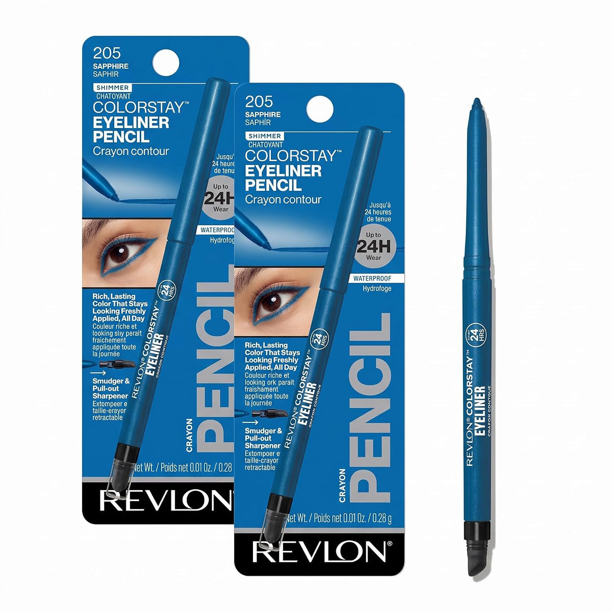 Revlon ColorStay Pencil Waterproof Eyeliner, 202 Black Brown, 0.01 oz