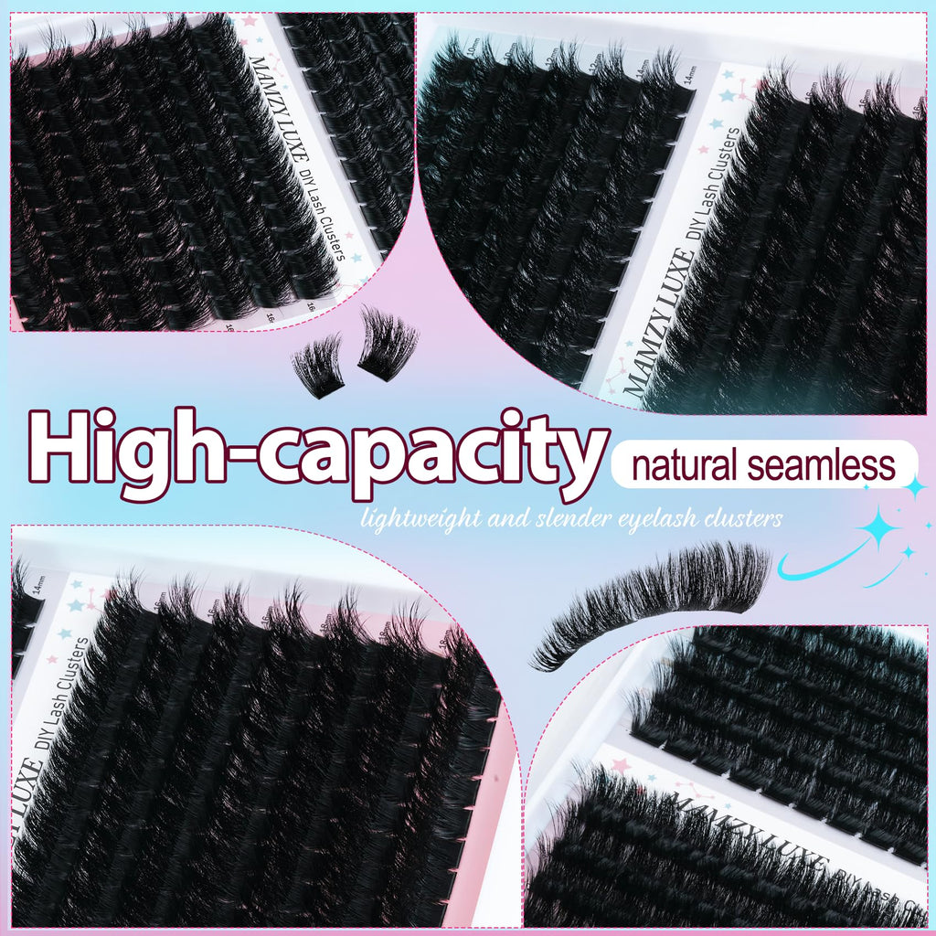 Lash Clusters Wispy 80D Eyelash Clusters 10-18mm Fluff Cluster Eyelash Extensions D Curl No Plastic Feel Individual Lashes Extension 240 Pcs Versatile False Eyelashes Clusters
