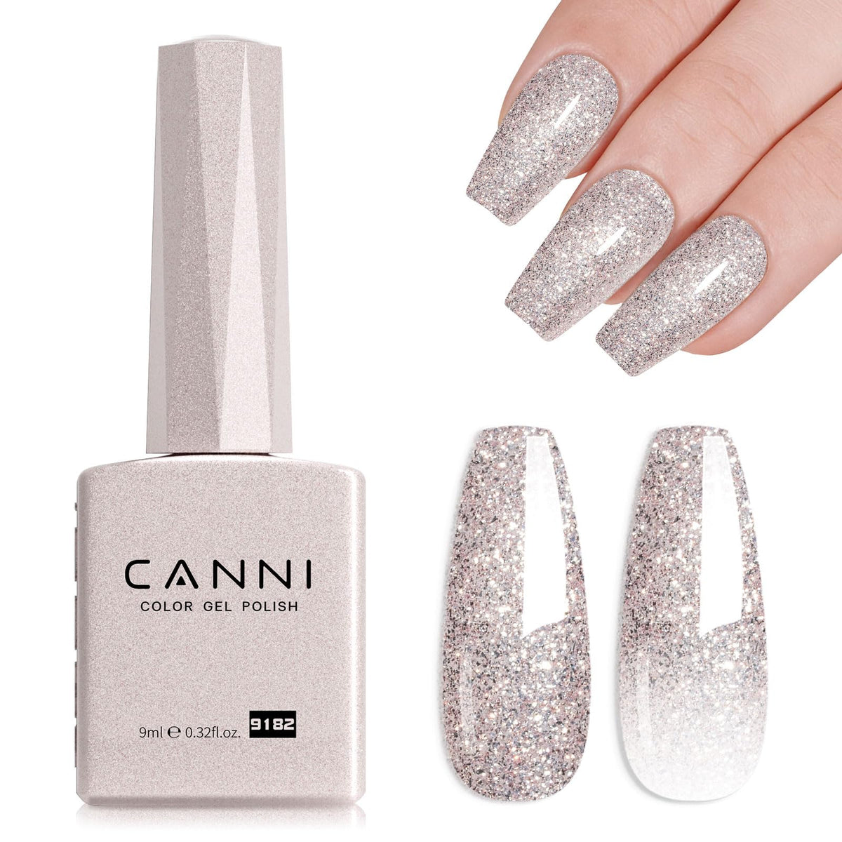 CANNI 9ml Light Yellow Green Gel Nail Polish High Gloss UV LED Soak Off Gel