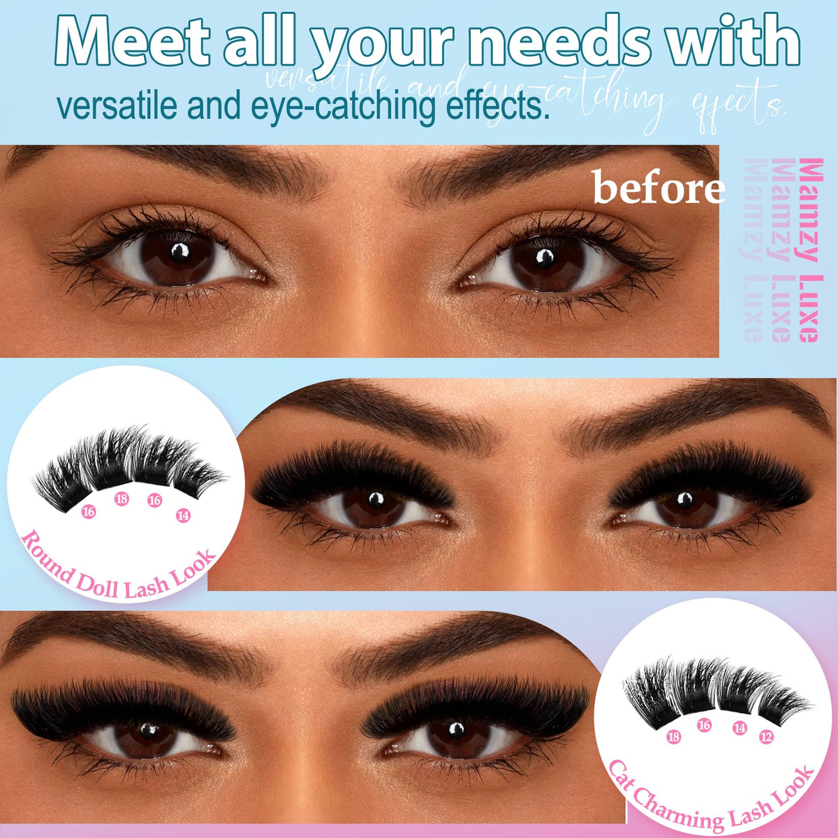 Lash Clusters Wispy 80D Eyelash Clusters 10-18mm Fluff Cluster Eyelash Extensions D Curl No Plastic Feel Individual Lashes Extension 240 Pcs Versatile False Eyelashes Clusters