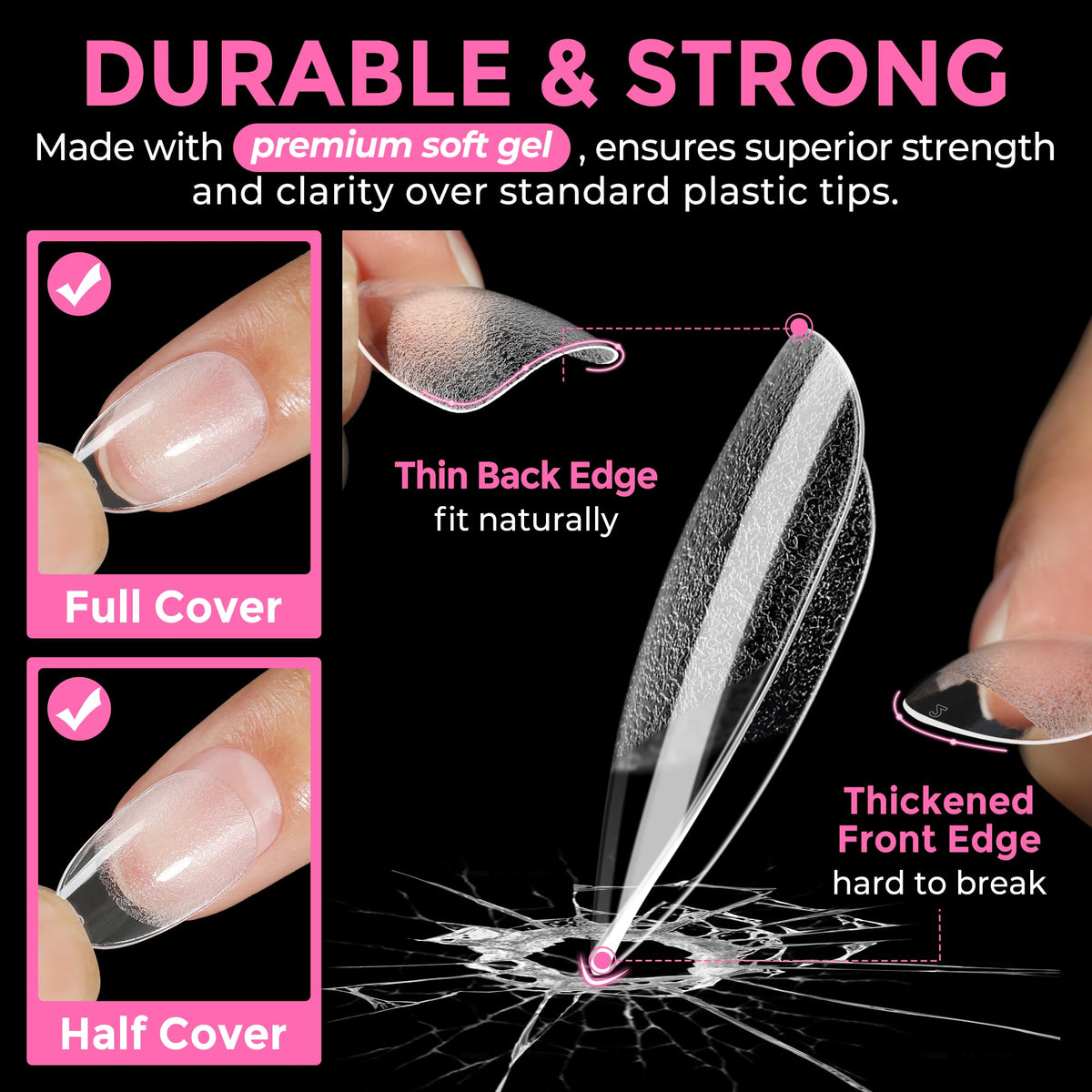 UNA GELLA 20ml*2PCS Nail Glue Remover for Press on, Multi-Functional Pinpoint Glue Remover Fast Removal Gentle Non-Acetone with Crystal Sticks for Nails Polish False Acrylic Nail Tips Home DIY