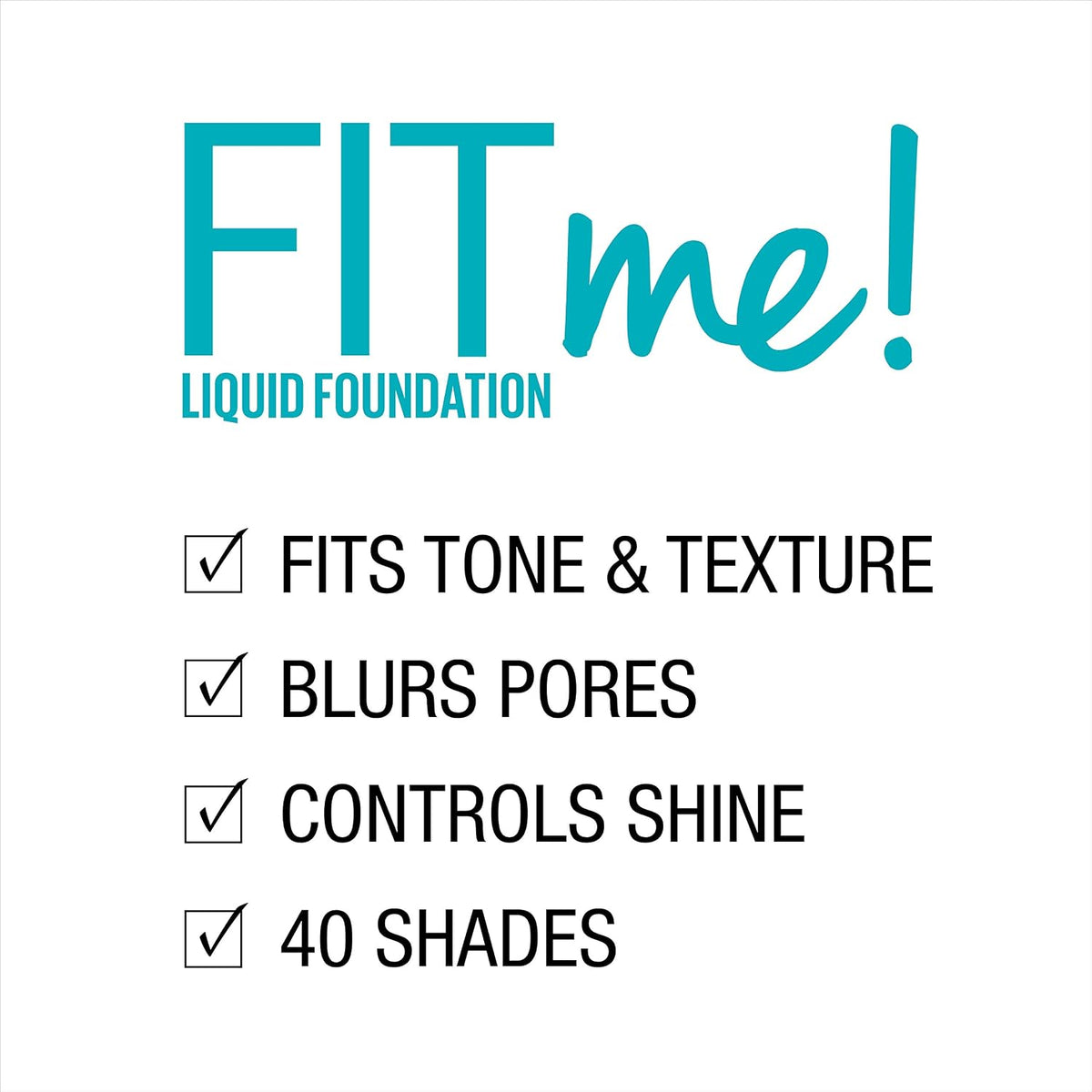 Maybelline Fit Me Matte + Poreless Liquid Oil-Free Foundation Makeup, Toffee, 1 Count (Packaging May Vary)