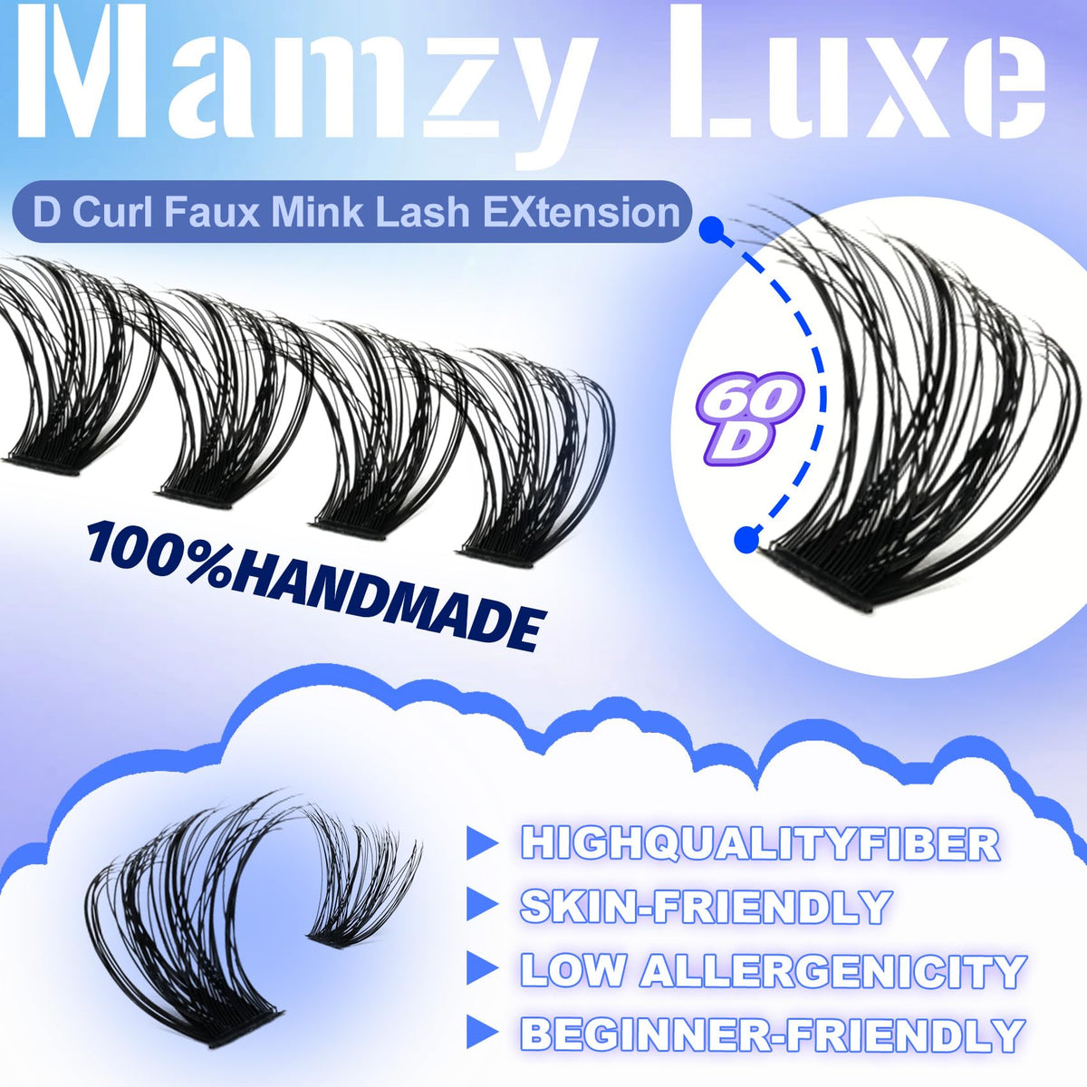 Lash Clusters Wispy 80D Eyelash Clusters 10-18mm Fluff Cluster Eyelash Extensions D Curl No Plastic Feel Individual Lashes Extension 240 Pcs Versatile False Eyelashes Clusters