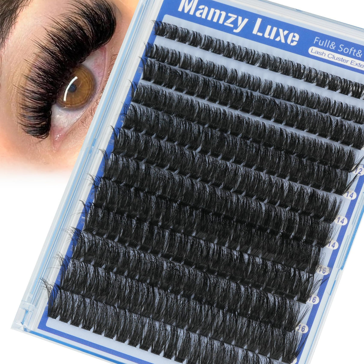 Lash Clusters Wispy 80D Eyelash Clusters 10-18mm Fluff Cluster Eyelash Extensions D Curl No Plastic Feel Individual Lashes Extension 240 Pcs Versatile False Eyelashes Clusters