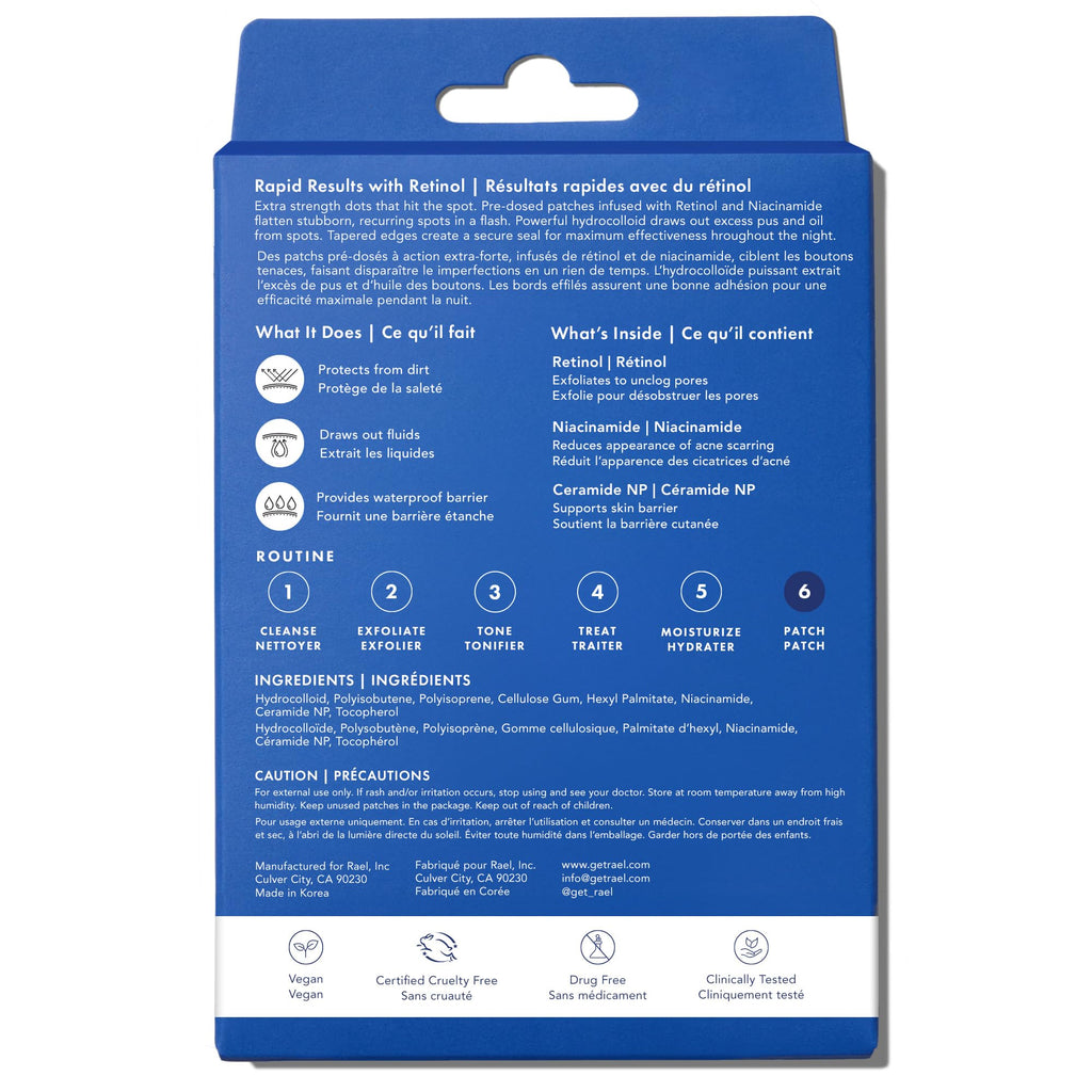 Rael Miracle Invisible Spot Cover Hydrocolloid Acne Pimple Patches (96 Ct)