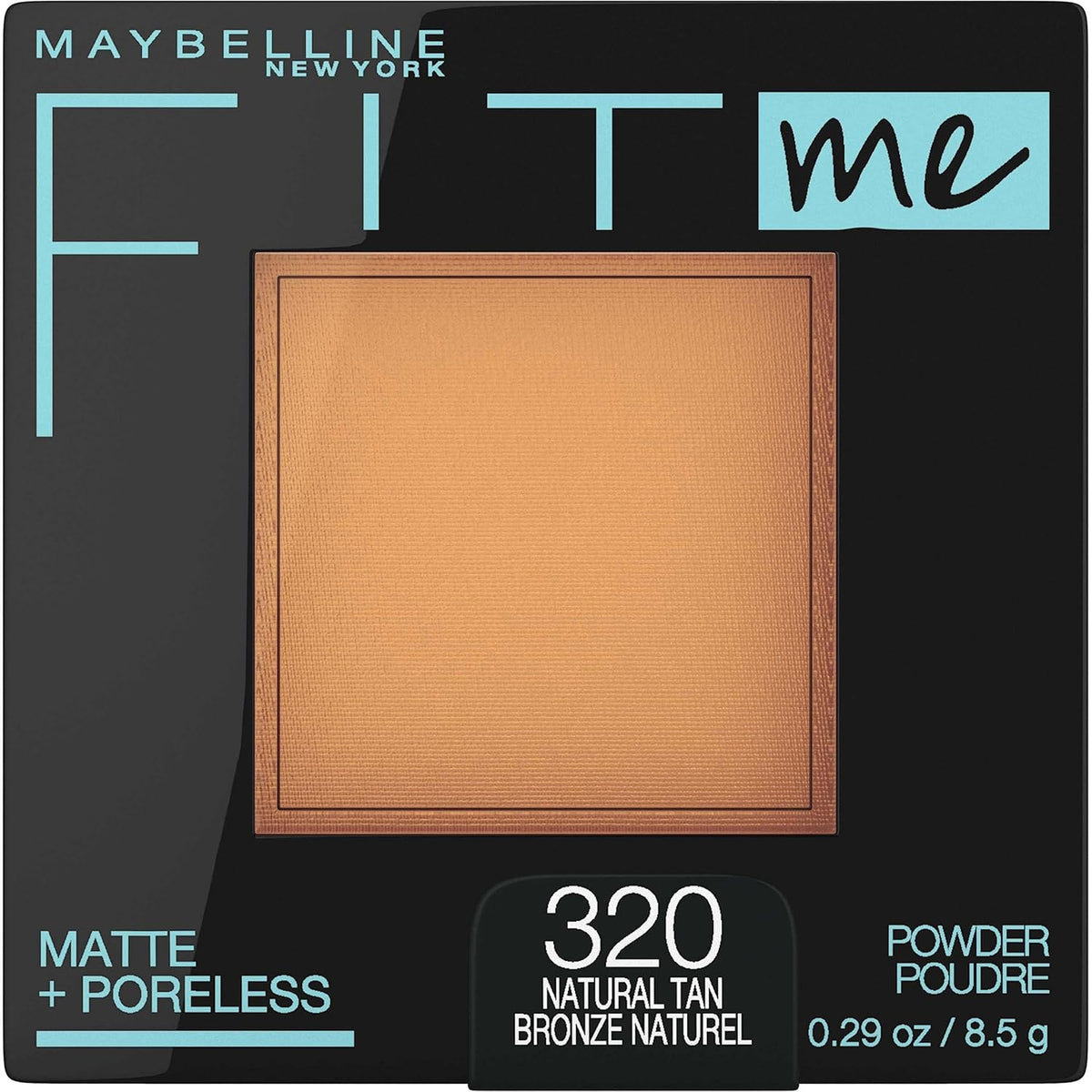 Maybelline Fit Me Matte + Poreless Pressed Face Powder Makeup & Setting Powder, Natural Beige, 1 Count