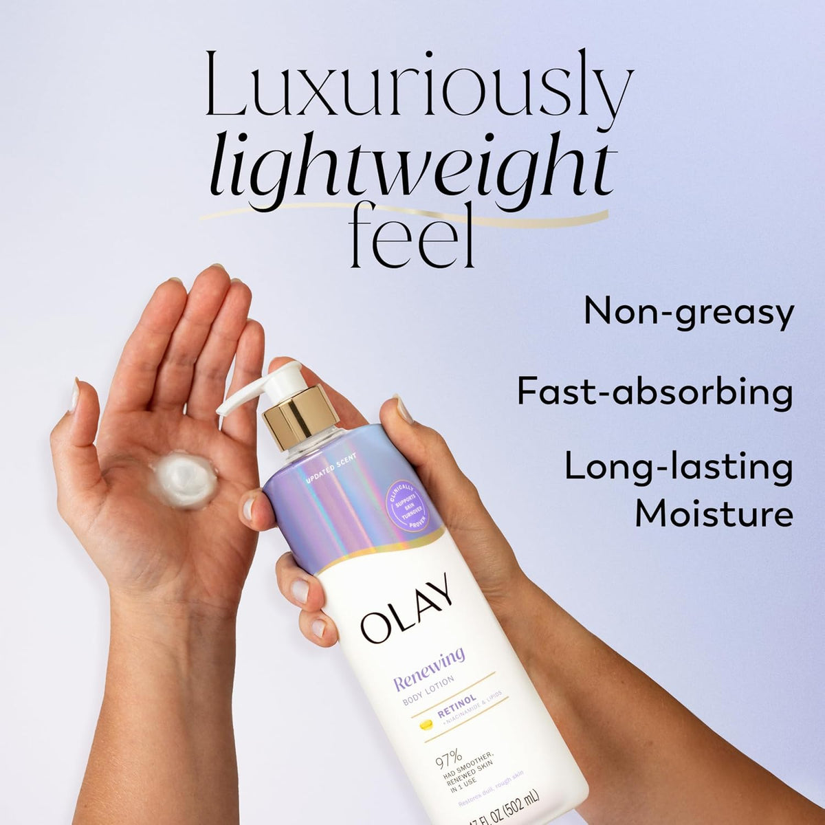 Olay Body Lotion for Women, Firming with Collagen Peptides Serum, Visibly Firmer Skin, 24hr Moisture & Hydration, Fast Absorbing Formula, Vitamin B3 Complex, For All Skin Types, 17 fl oz