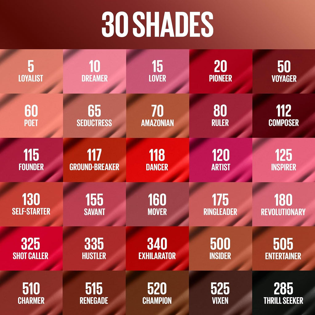 Maybelline Super Stay Matte Ink Liquid Lipstick Makeup, Exhilarator