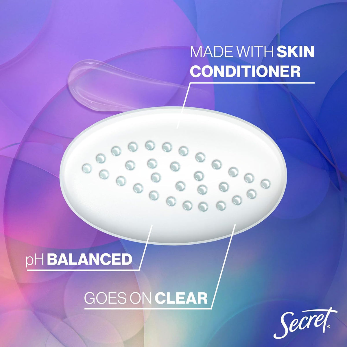 Secret Fresh Antiperspirant Deodorant for Women, 72hr Breathable Sweat & Odor Protection, Instant Freshness & Gentle, PH Balancing Minerals, Clear Gel, Relaxing Lavender Scent, 2.6 oz