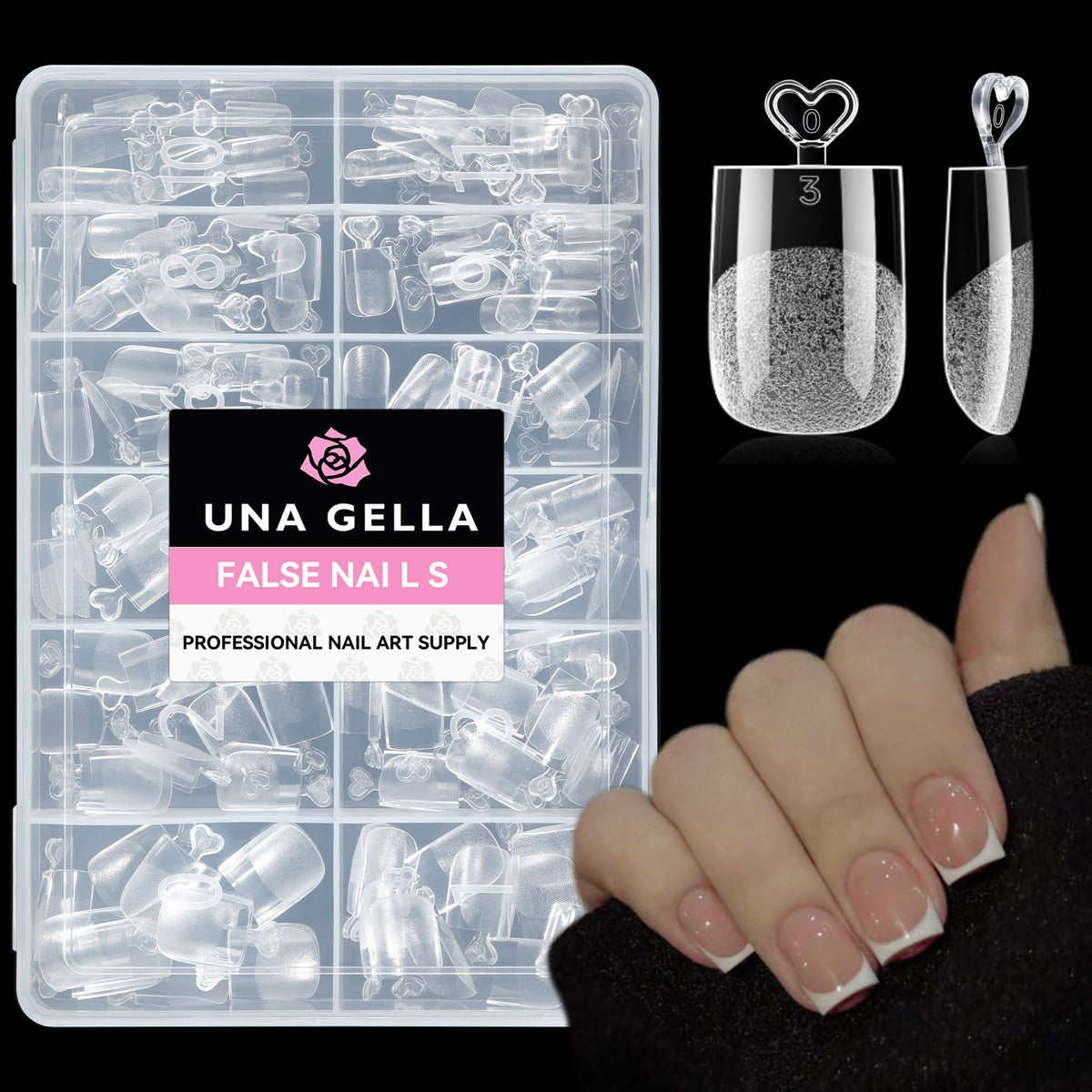 UNA GELLA 20ml*2PCS Nail Glue Remover for Press on, Multi-Functional Pinpoint Glue Remover Fast Removal Gentle Non-Acetone with Crystal Sticks for Nails Polish False Acrylic Nail Tips Home DIY
