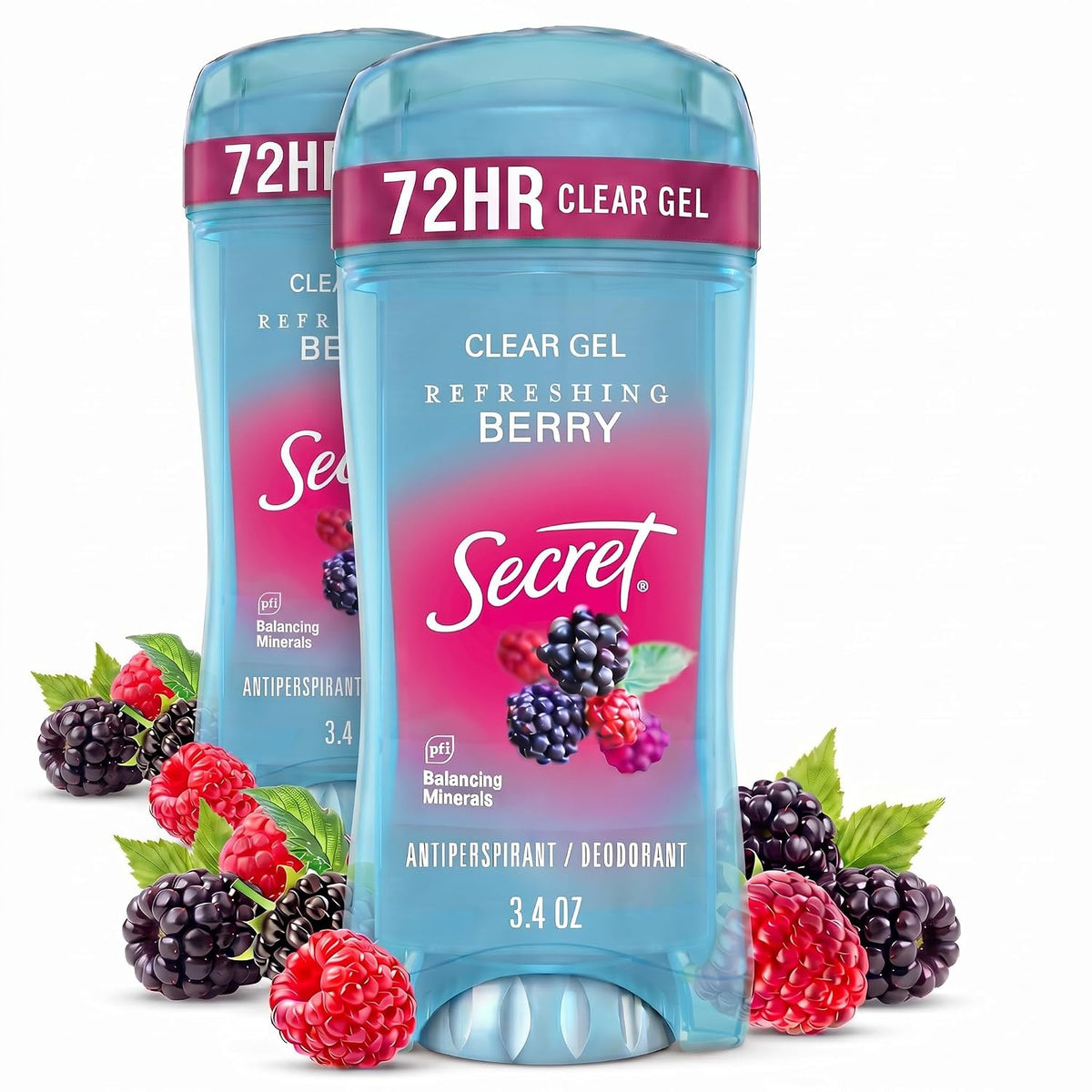 Secret Fresh Antiperspirant Deodorant for Women, 72hr Breathable Sweat & Odor Protection, Instant Freshness & Gentle, PH Balancing Minerals, Clear Gel, Relaxing Lavender Scent, 2.6 oz