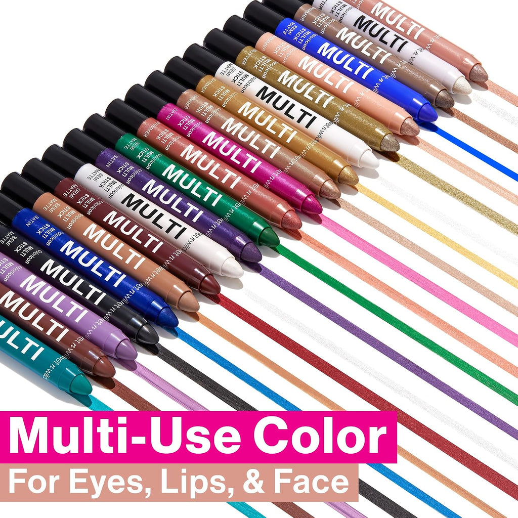 wet n wild Color Icon Cream Eyeliner Eyeshadow Multi-Stick, Moisturizing, Nourishing Velvety Cream-to-Powder Buildable & Blendable Formula, Cruelty-Free & Vegan - Brown Sugar