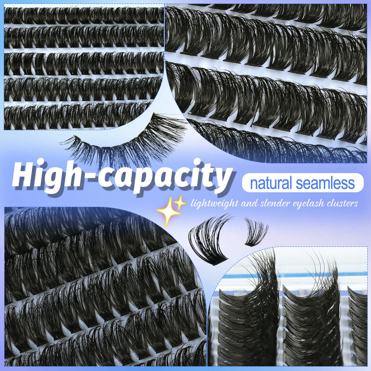 Lash Clusters Wispy 80D Eyelash Clusters 10-18mm Fluff Cluster Eyelash Extensions D Curl No Plastic Feel Individual Lashes Extension 240 Pcs Versatile False Eyelashes Clusters
