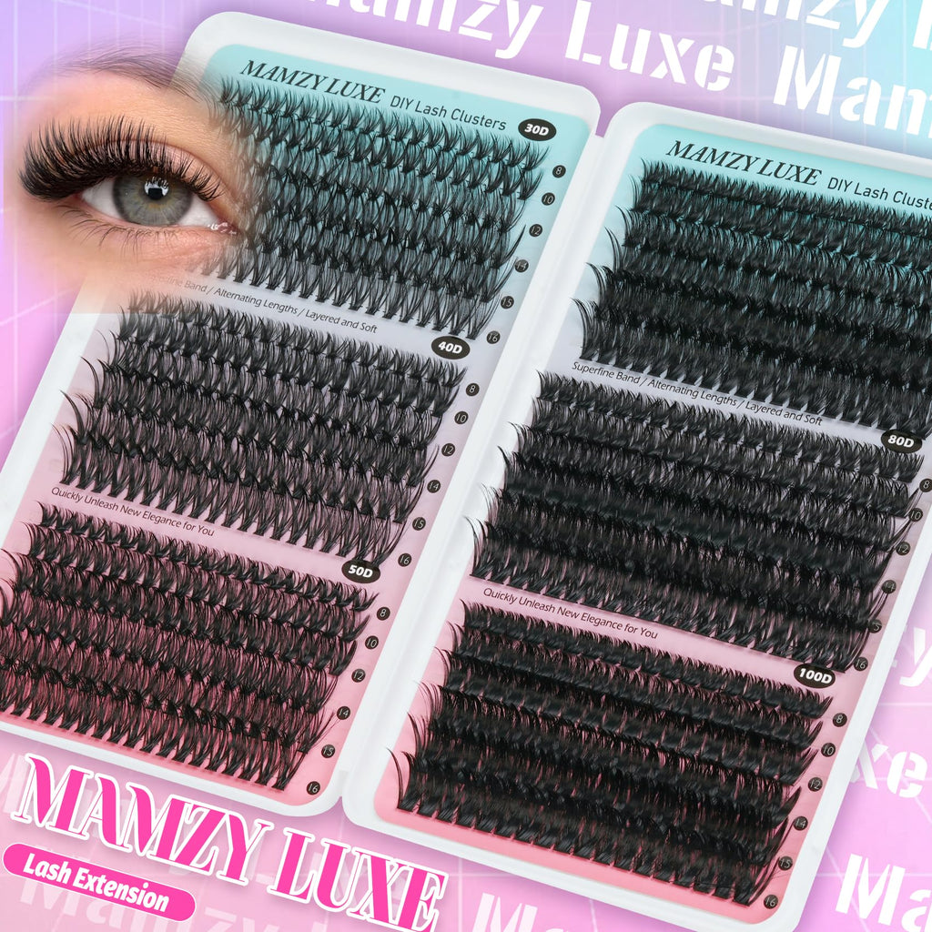 Lash Clusters Wispy 80D Eyelash Clusters 10-18mm Fluff Cluster Eyelash Extensions D Curl No Plastic Feel Individual Lashes Extension 240 Pcs Versatile False Eyelashes Clusters