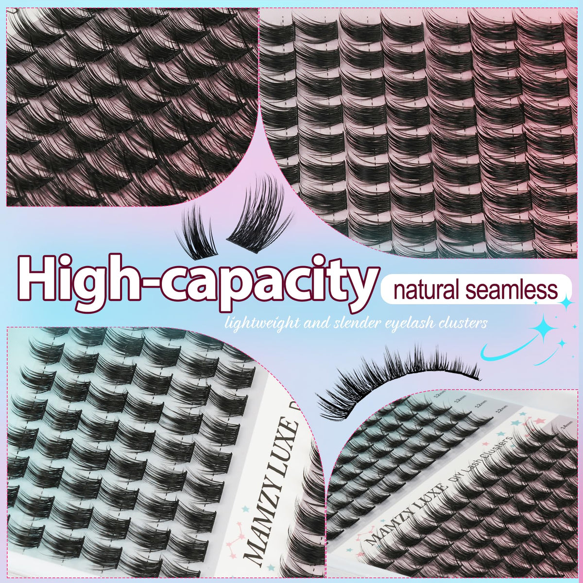 Lash Clusters Wispy 80D Eyelash Clusters 10-18mm Fluff Cluster Eyelash Extensions D Curl No Plastic Feel Individual Lashes Extension 240 Pcs Versatile False Eyelashes Clusters