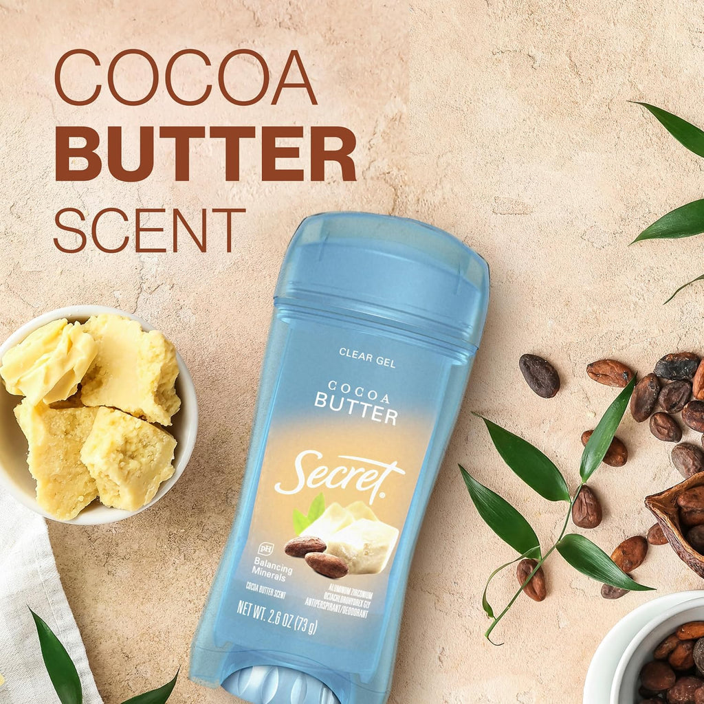 Secret Fresh Antiperspirant Deodorant for Women, 72hr Breathable Sweat & Odor Protection, Instant Freshness & Gentle, PH Balancing Minerals, Clear Gel, Relaxing Lavender Scent, 2.6 oz