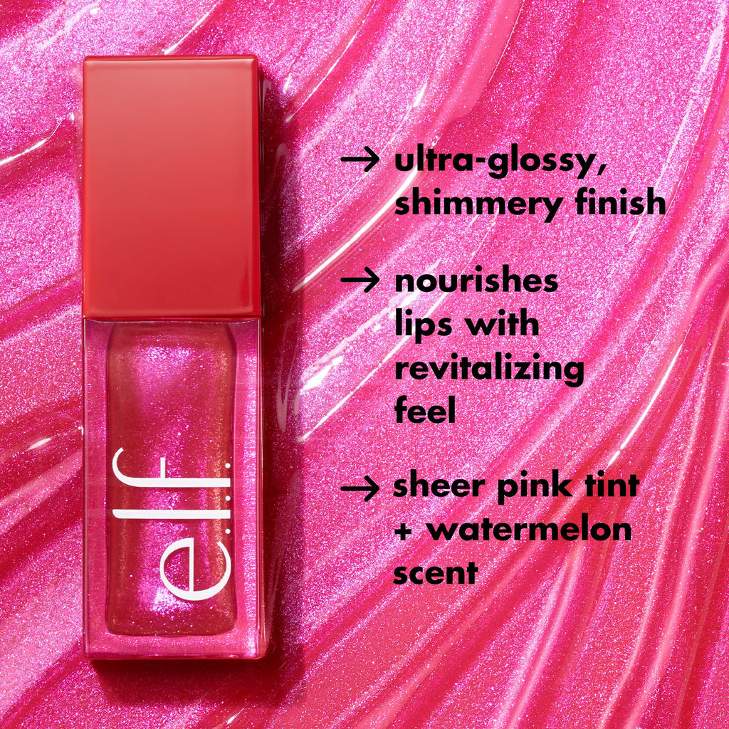 e.l.f. Glow Reviver Lip Oil, Tinted, Hydrating & Non-Sticky, Jam Session