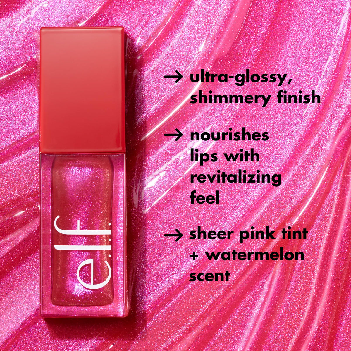 e.l.f. Glow Reviver Lip Oil, Tinted, Hydrating & Non-Sticky, Jam Session